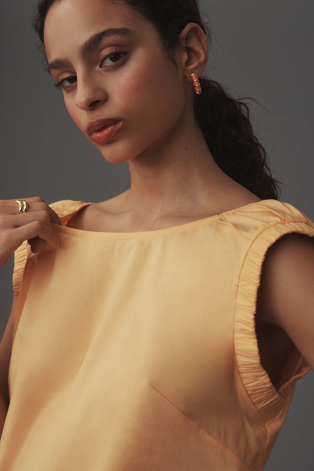 By Anthropologie Ruched Low-Back Top #3