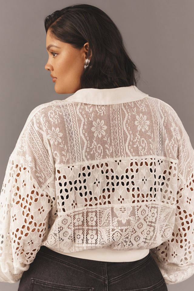 Pilcro Cutwork Bubble-Sleeve Shirt #5