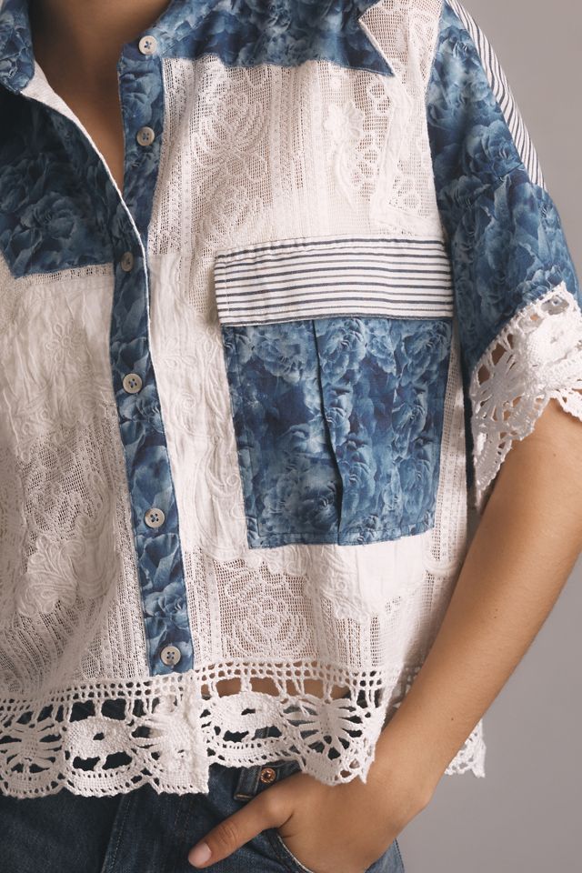 Pilcro Patchwork Cabana Shirt #3