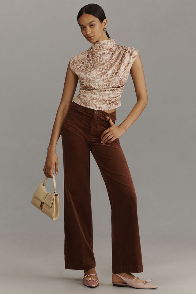By Anthropologie Mock Neck Draped Blouse #2