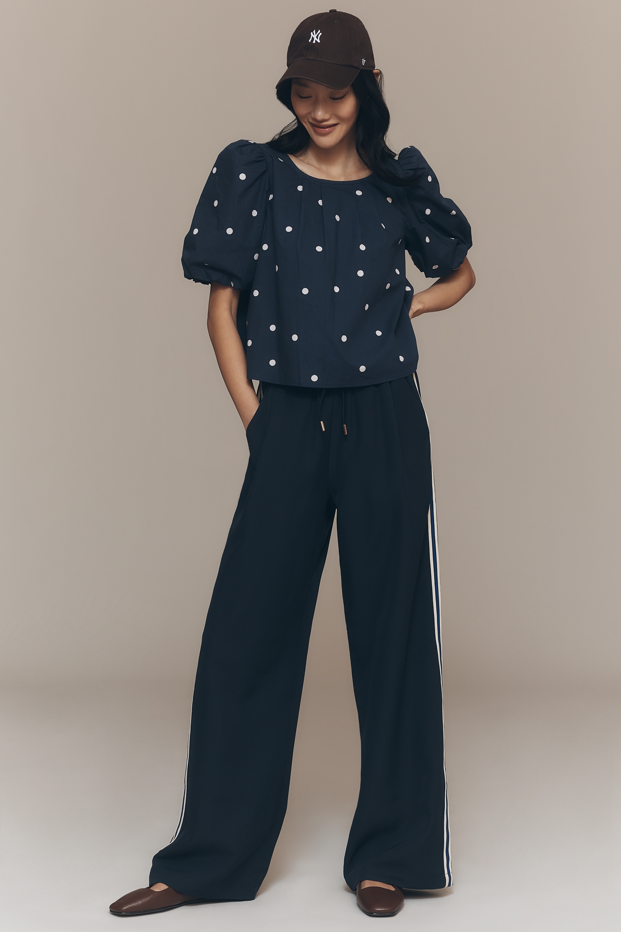 Maeve Puff-Sleeve Swing Blouse