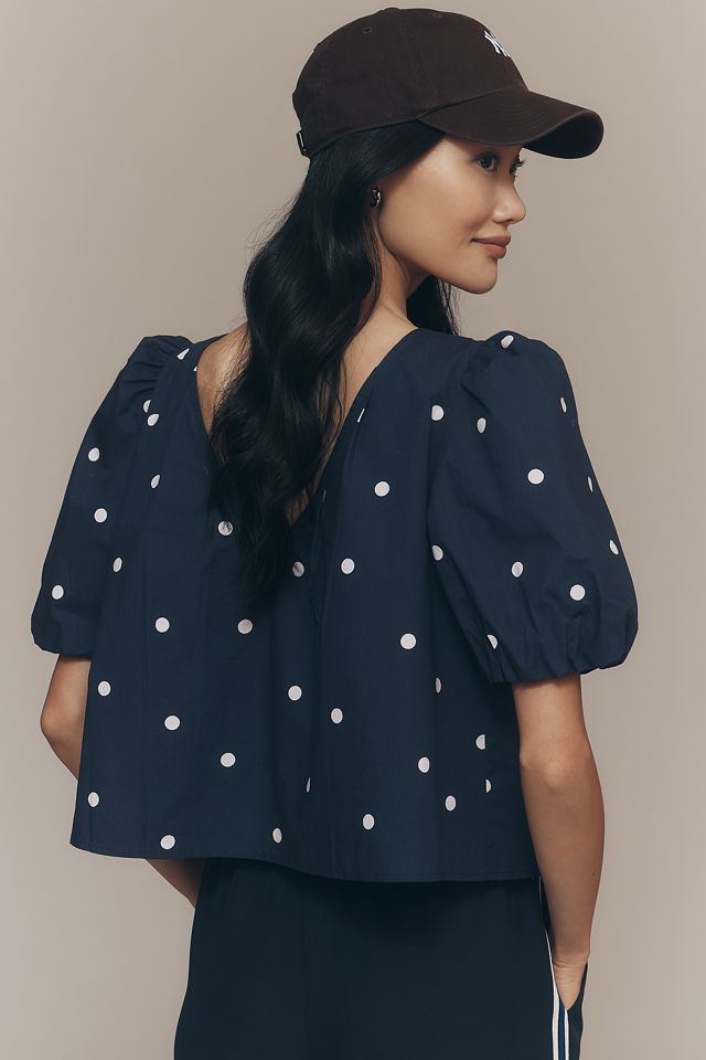 Maeve Puff-Sleeve Swing Blouse | Anthropologie
