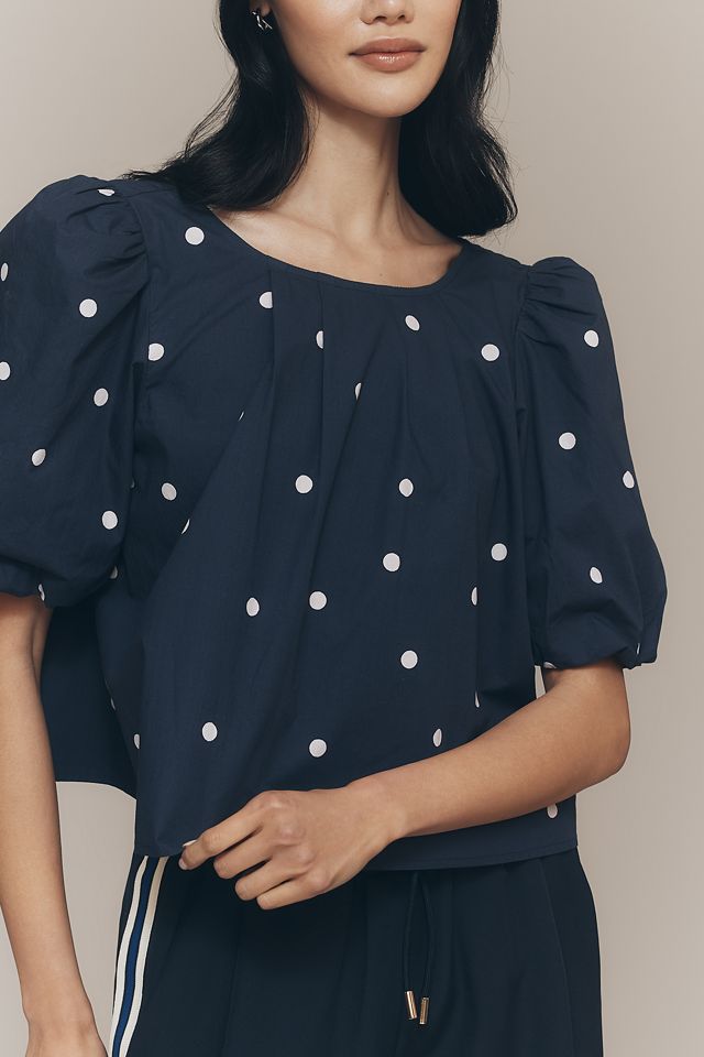 Maeve Puff-Sleeve Swing Blouse | Anthropologie