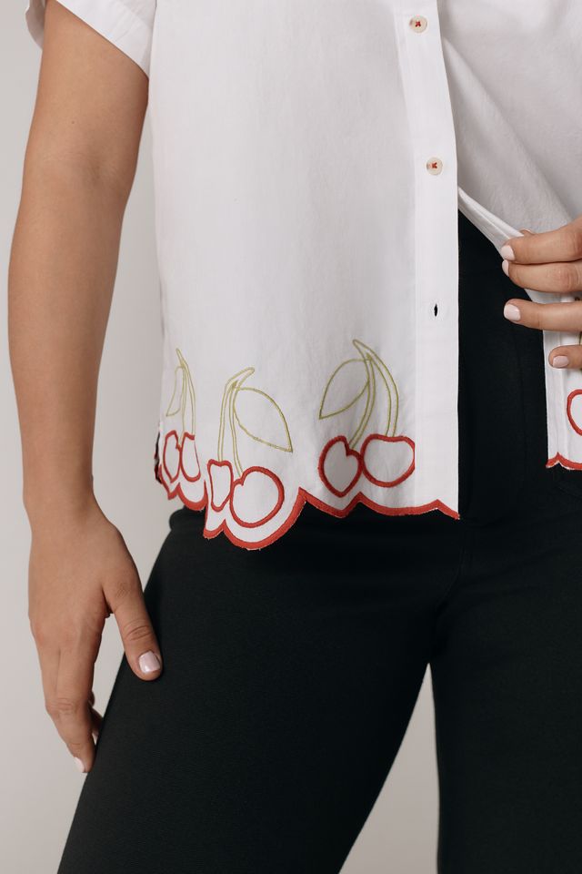 The Henrietta Buttondown Surf Shirt by Maeve: Cherry Edition #7