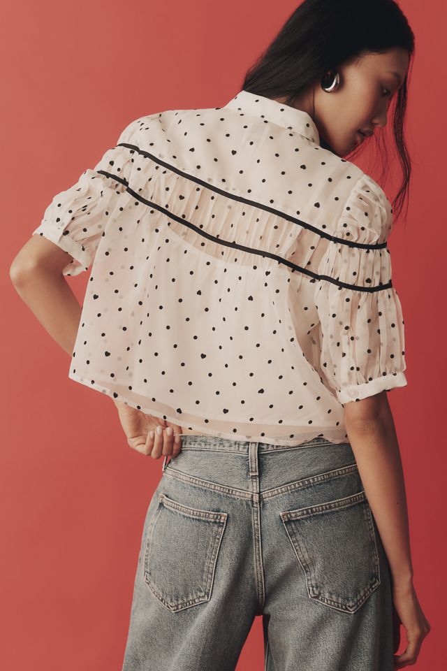 The Leandra Shirred Yoke Blouse by Maeve #1
