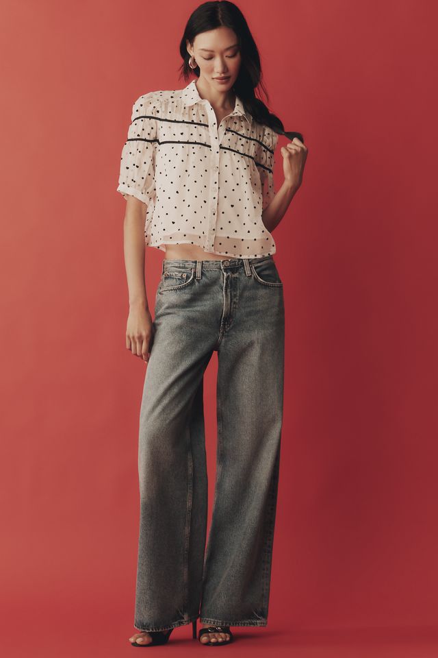 The Leandra Shirred Yoke Blouse by Maeve #3