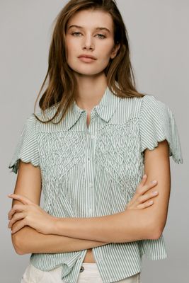 Maeve Cotton Scalloped Swing Top