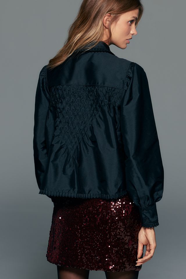 Maeve Smocked Puff Sleeve Blouse #3