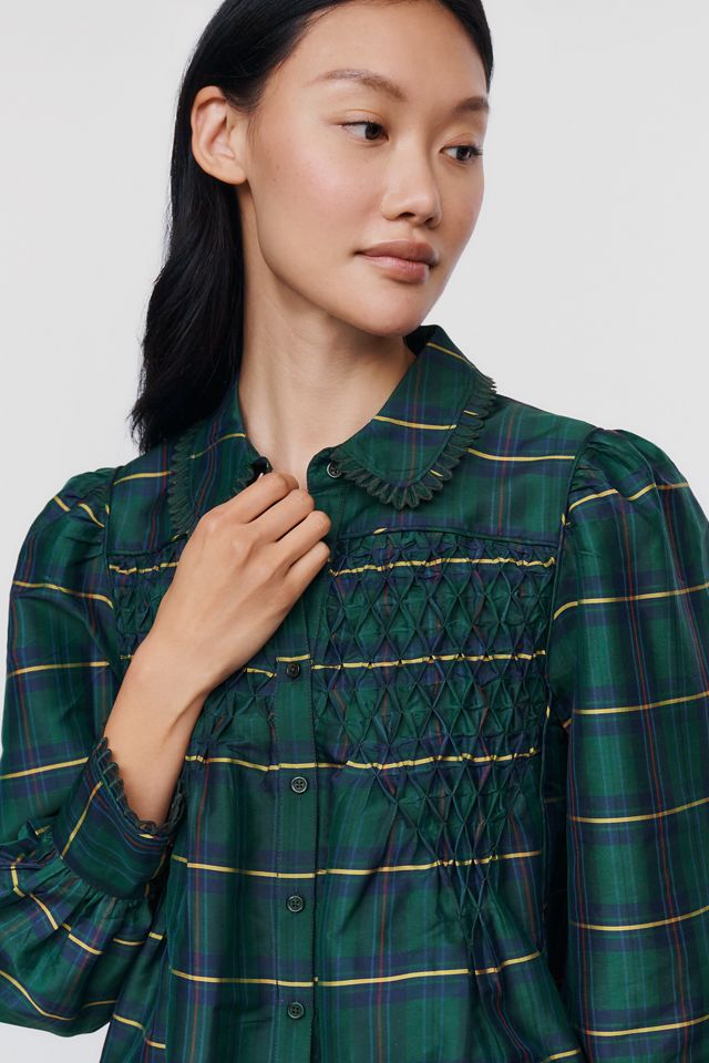 Maeve Smocked Puff Sleeve Blouse #1