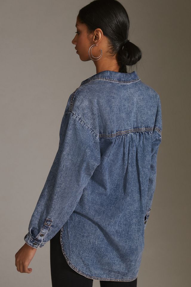 Long-Sleeve Denim Shirt #4