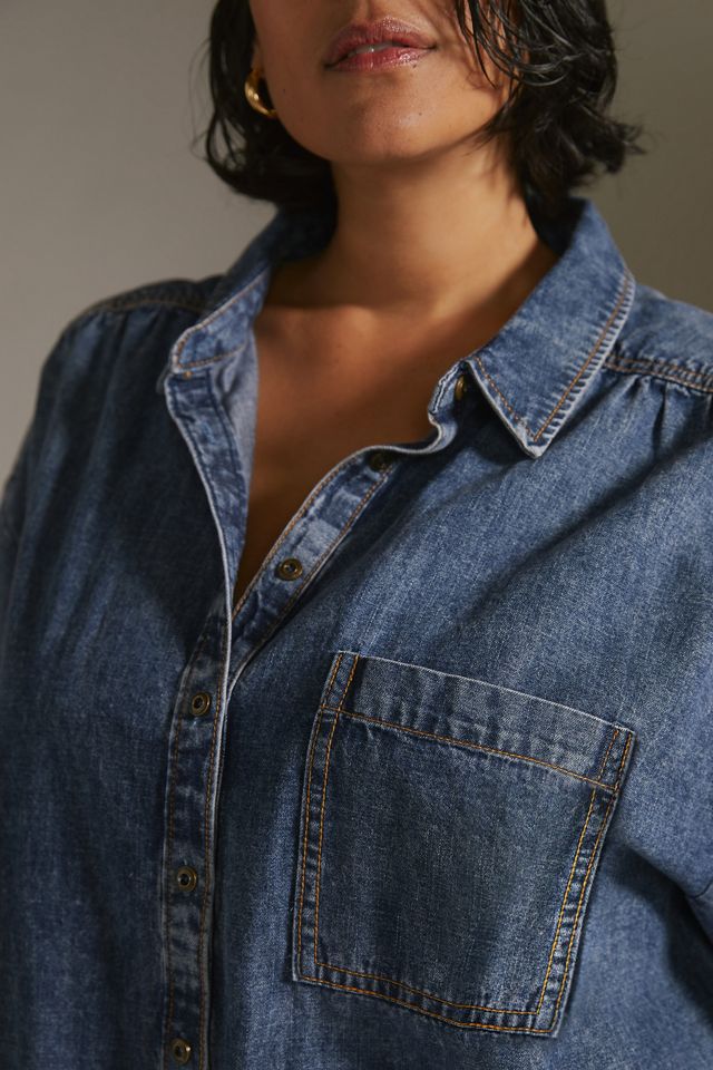 Long-Sleeve Denim Shirt #8
