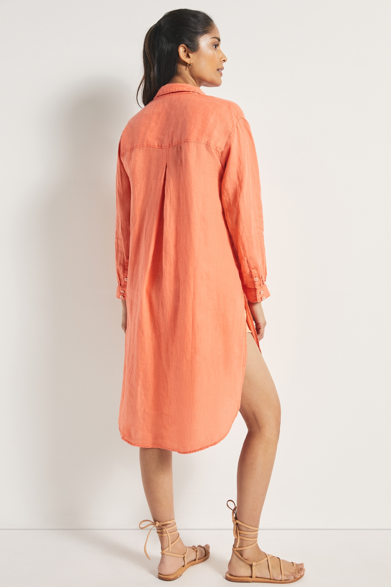 Relaxed Buttondown Linen Tunic