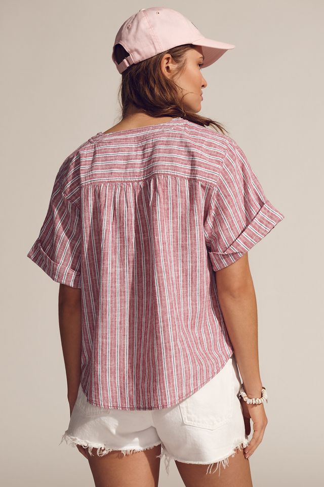 Pilcro Linen Henley Surf Shirt #1