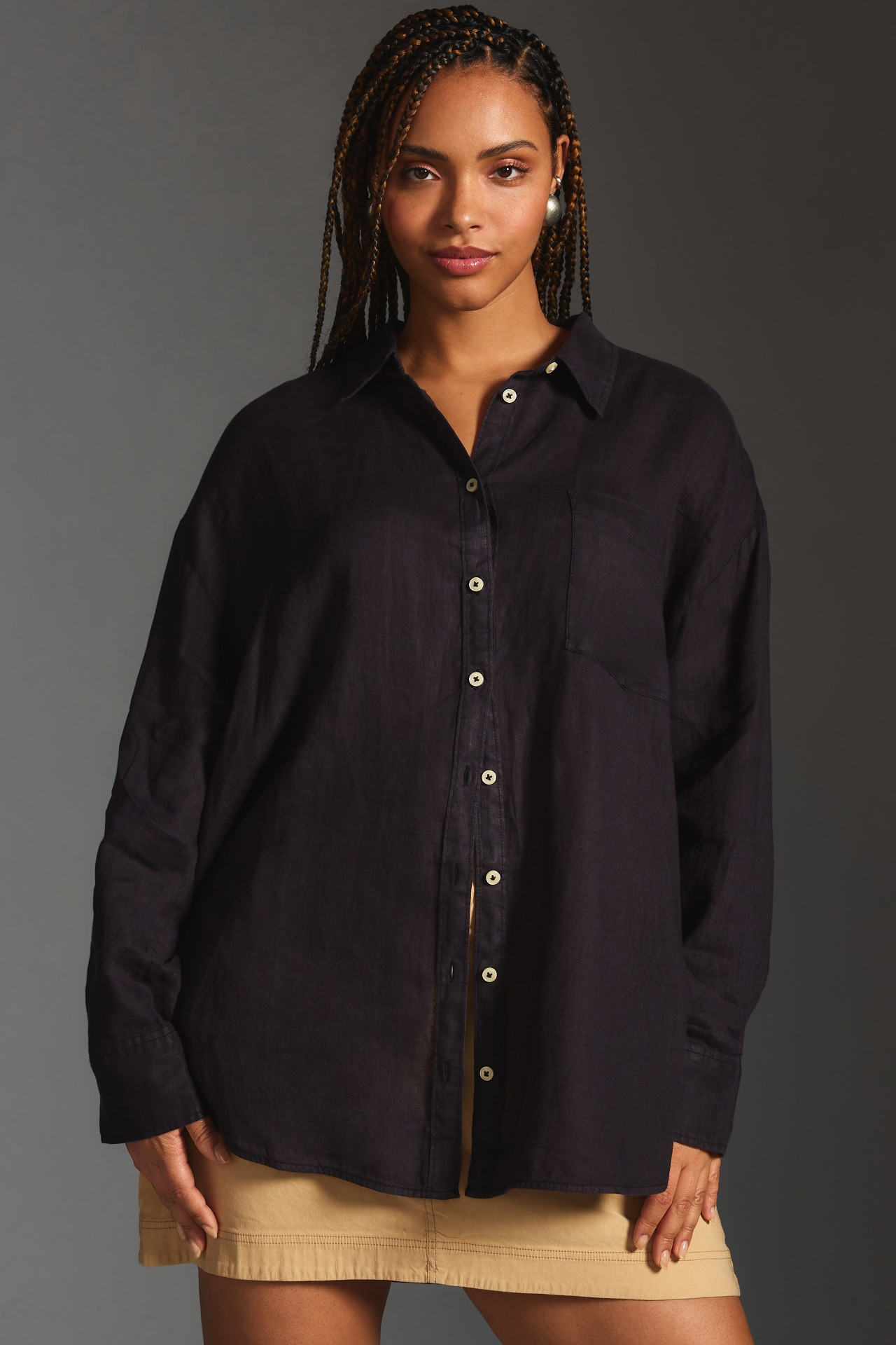 The Bennet Buttondown Shirt by Maeve: Linen Edition