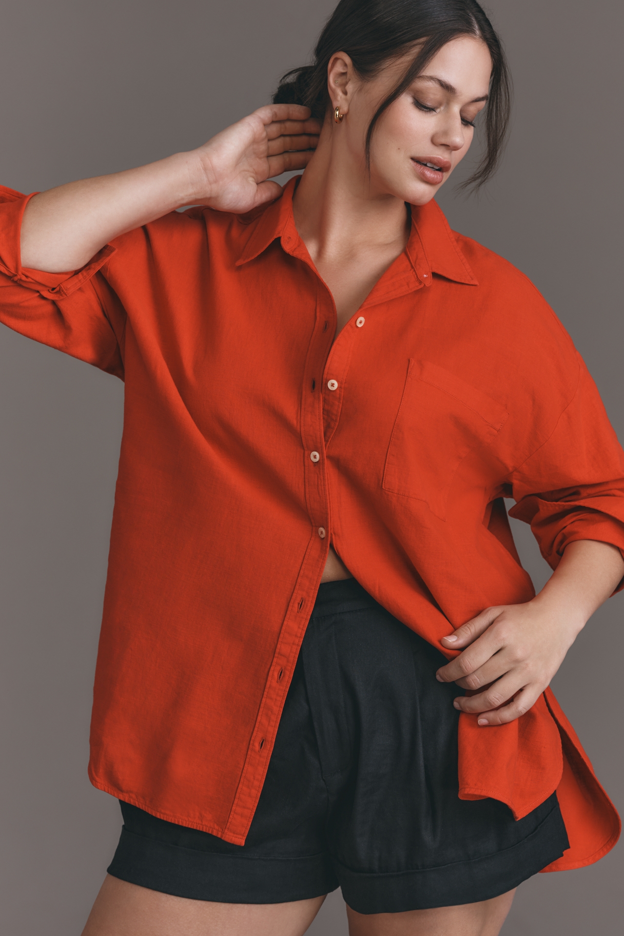 The Bennet Buttondown Shirt by Maeve: Linen Edition