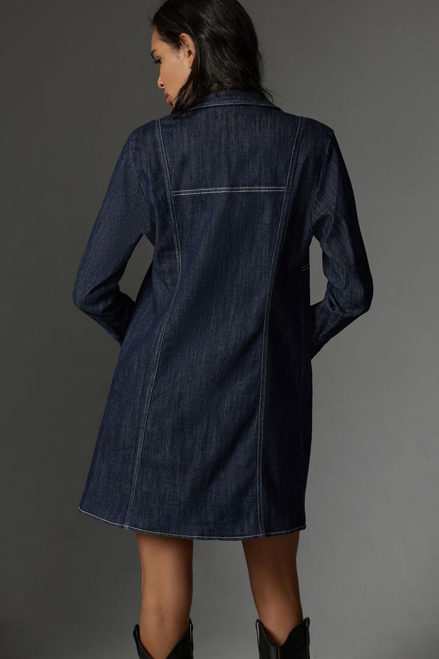 Pilcro Tie-Front Denim Tunic Blouse #1