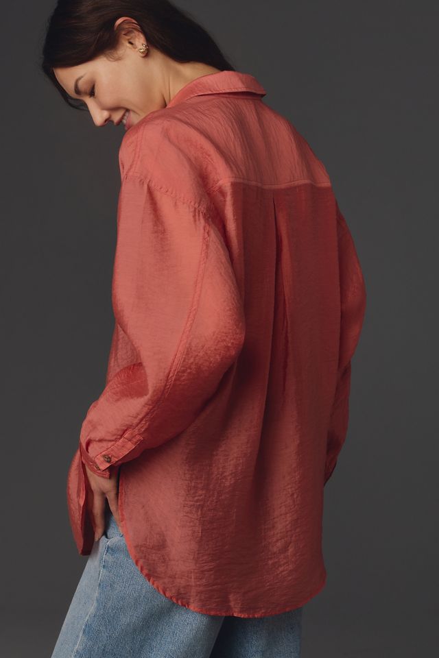 By Anthropologie Sheer Buttondown Shirt #1