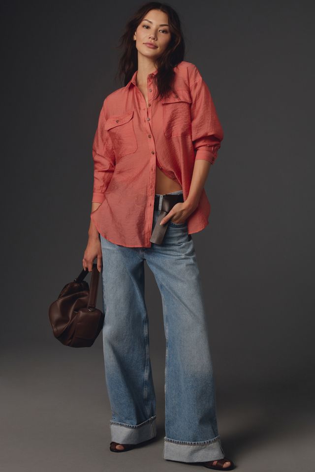 By Anthropologie Sheer Buttondown Shirt #3