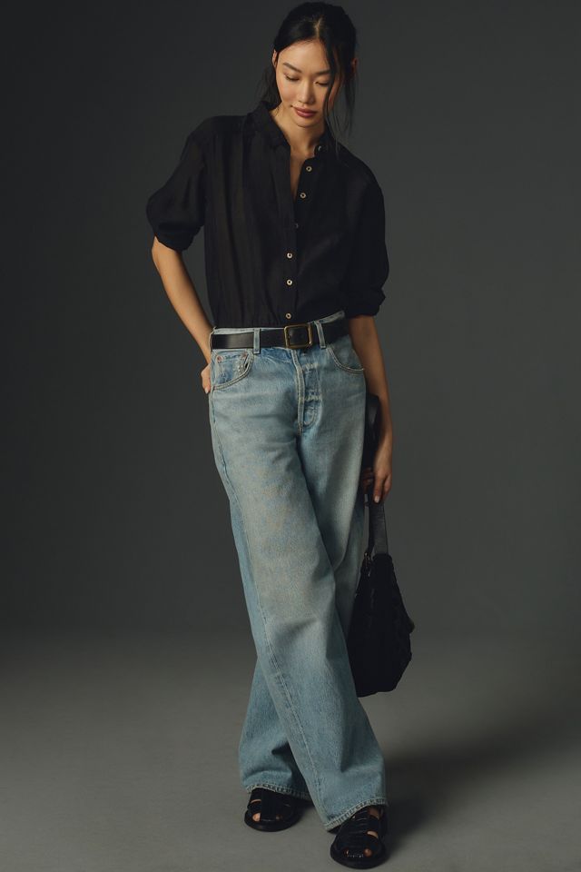 Pilcro Buttondown Blouse Bodysuit #2