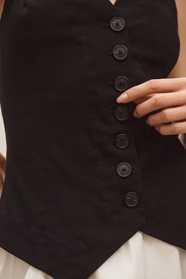 By Anthropologie Tailored Buttondown Vest #4