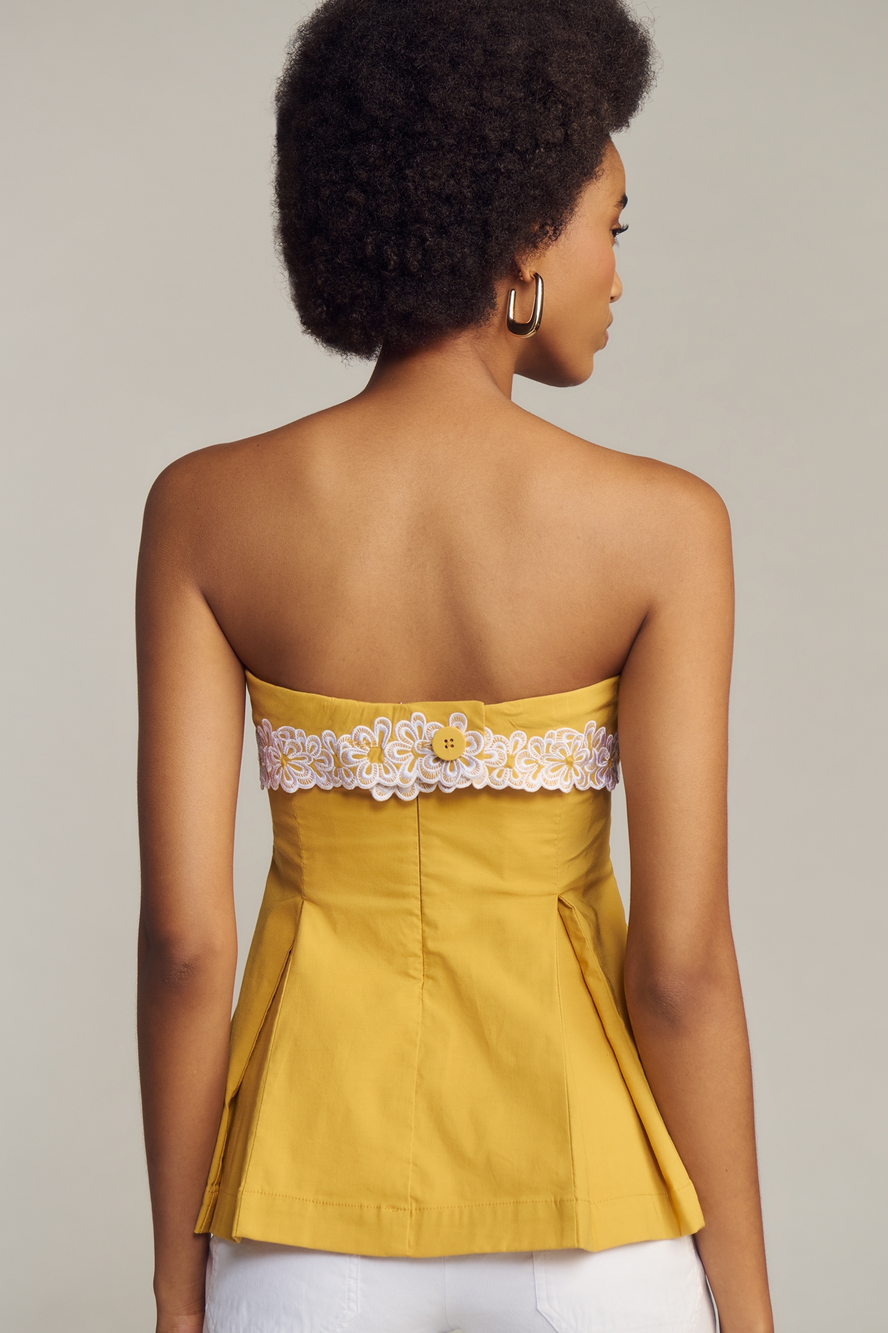 Maeve Strapless Foldover Structured Top