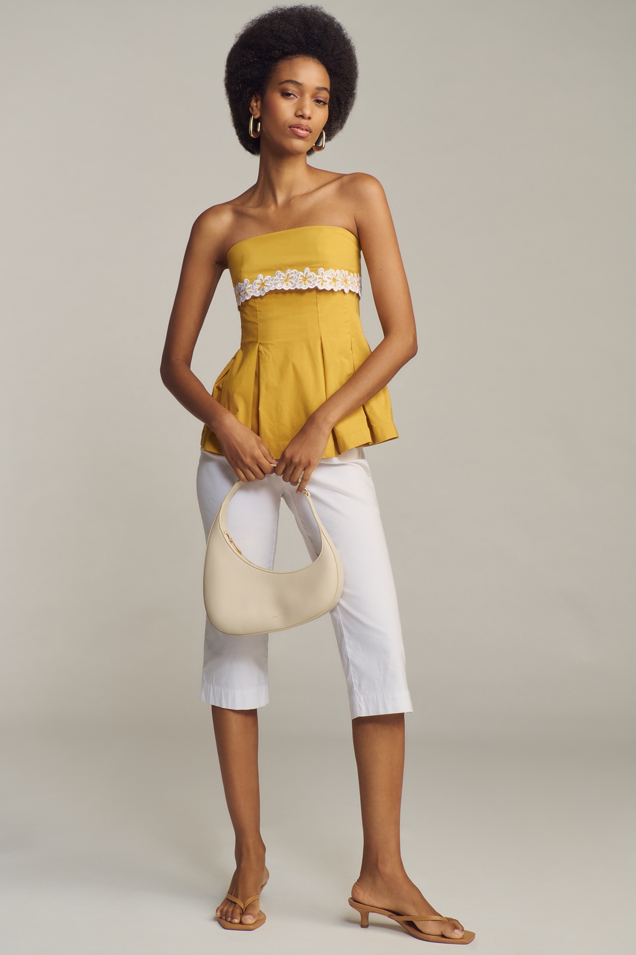 Maeve Strapless Foldover Structured Top