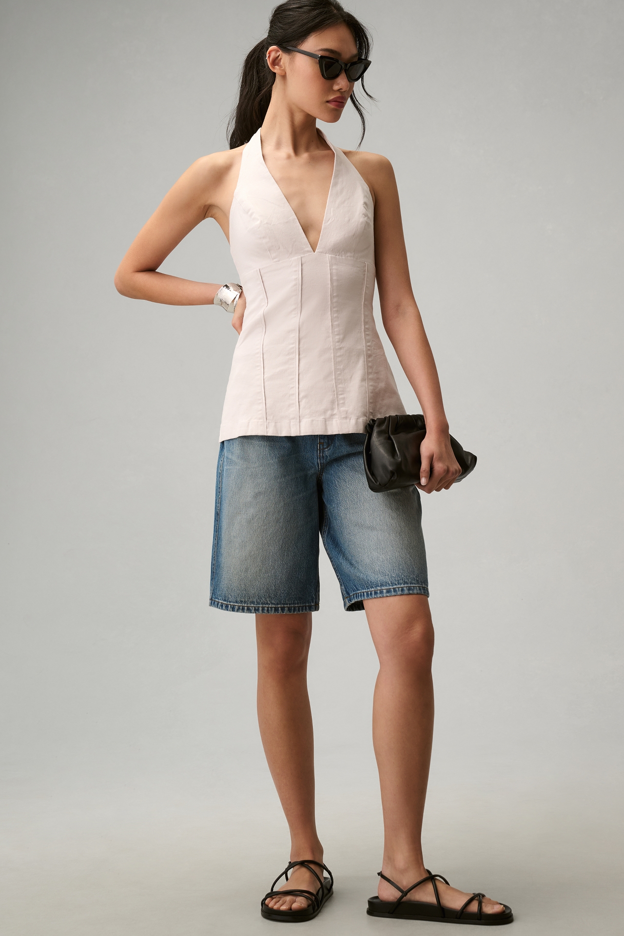 Maeve Longline Halter Linen Tank