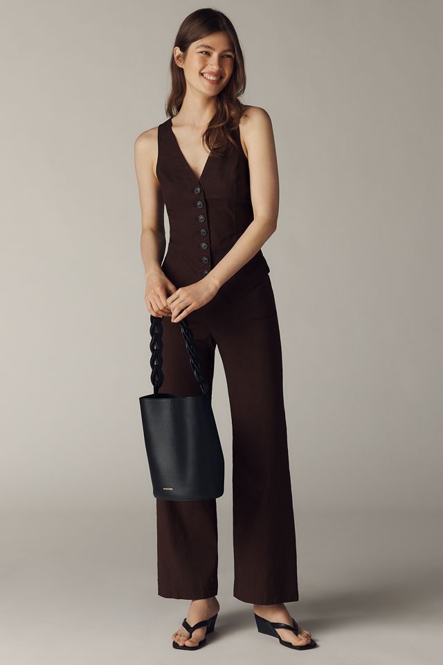 Halsey Slim Button-Front Vest #3
