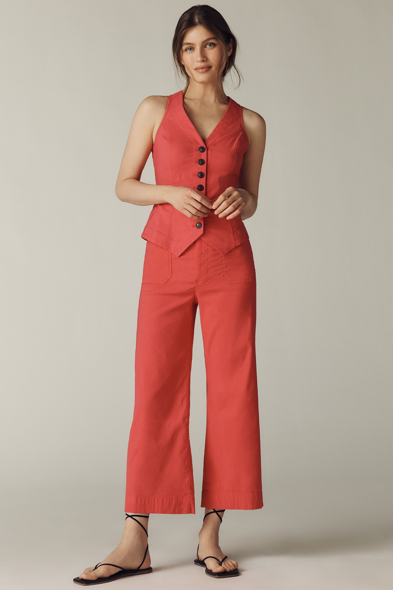 The Halsey Slim Button-Front Vest
