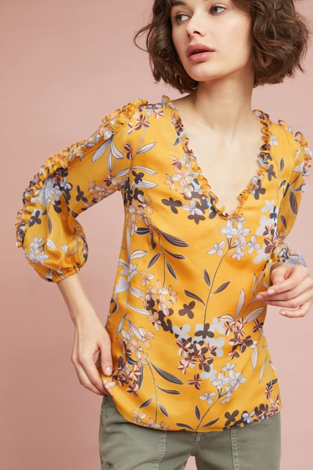 Shoshanna Silk Floral Blouse #2