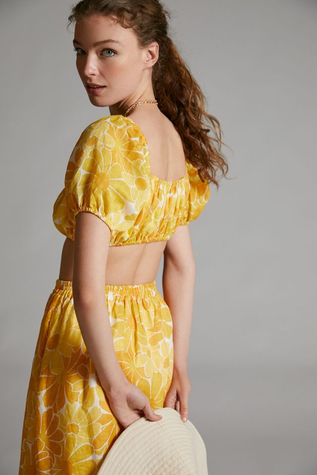 Faithfull Puff-Sleeve Crop Top #3