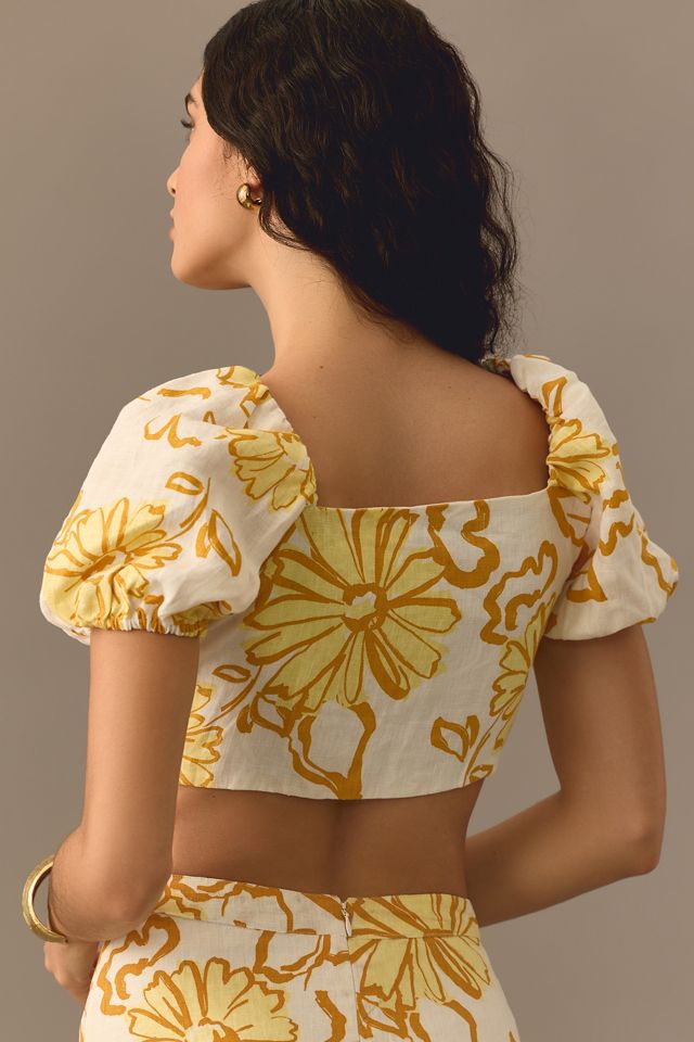 Faithfull Linen Eva Crop Top #3