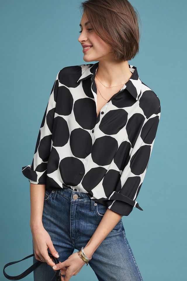 Marimekko Gabro Silk Buttondown | Anthropologie