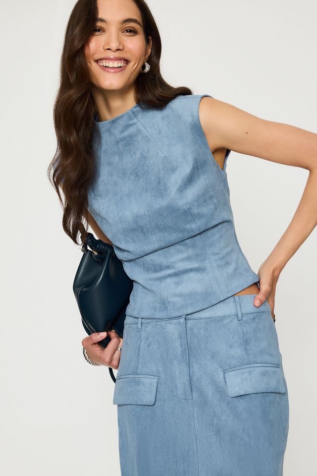 Odd Muse Faux-Suede Sleeveless Top #3