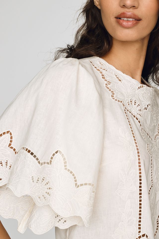 a.ren Cairo Linen Cotton Cutwork Top #2