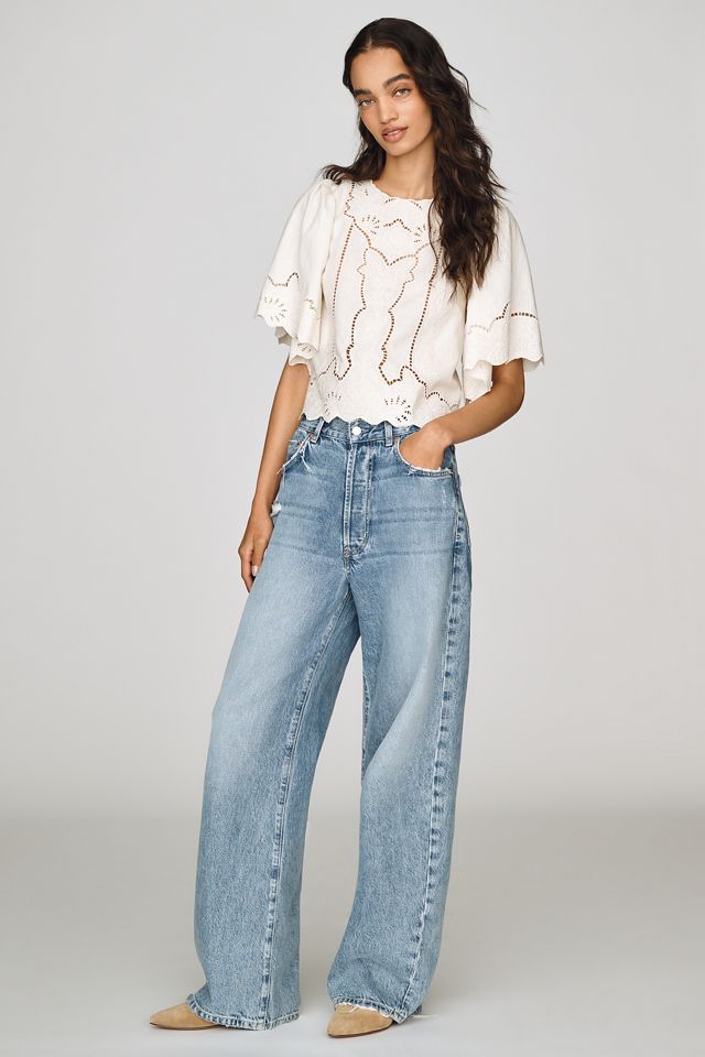 a.ren Cairo Linen Cotton Cutwork Top #3