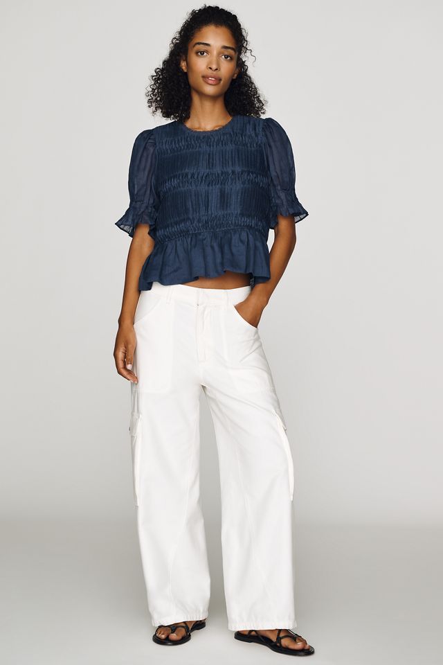 a.ren Brigette 100% Linen Top #1
