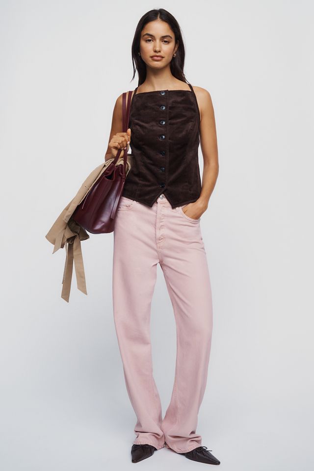 By Anthropologie Cotton Blend Button Front Vest #3