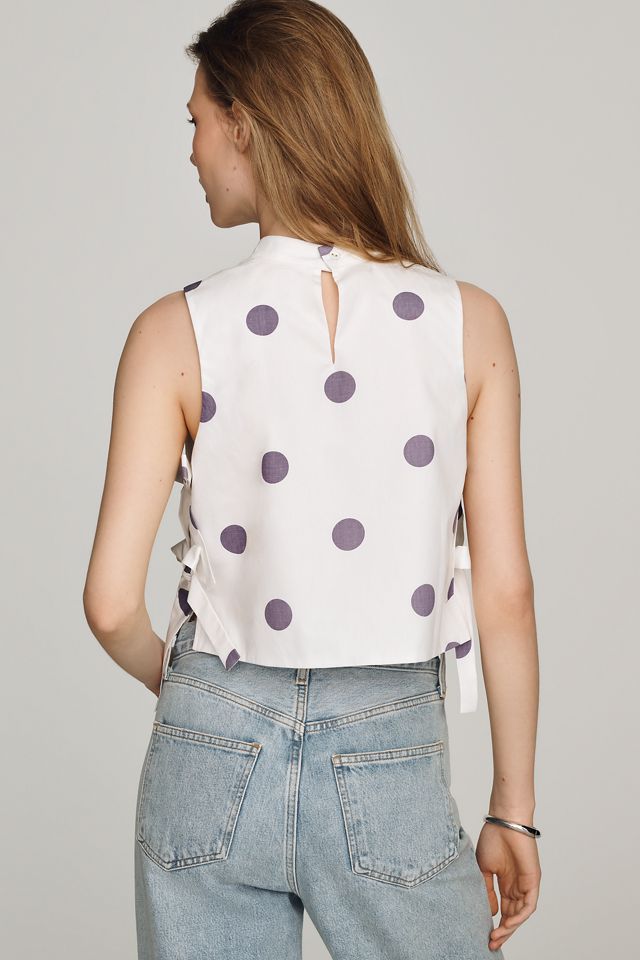 Love Wednesday 
Cotton Polka Dot Shell Top #2