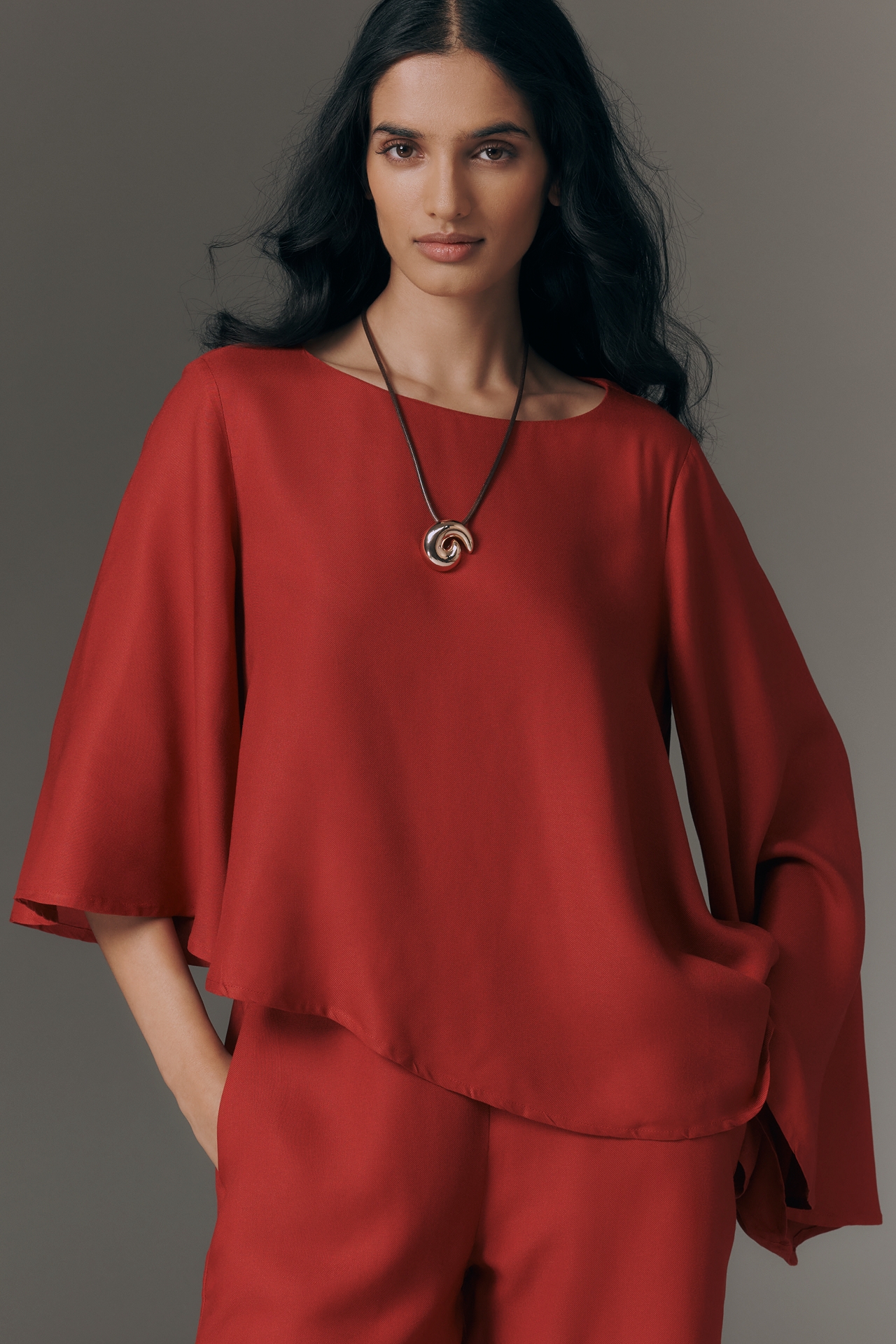 Cacay Bell Sleeve Blouse