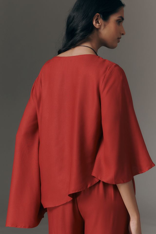 Cacay Bell Sleeve Blouse | Anthropologie