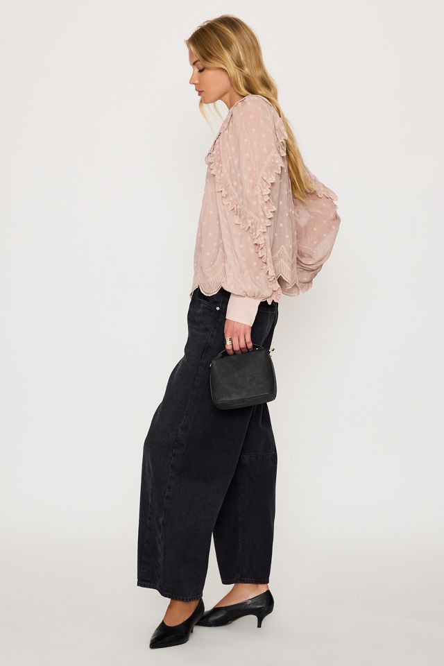 Blusa con Pechera Bordada y Volantes By Anthropologie #3