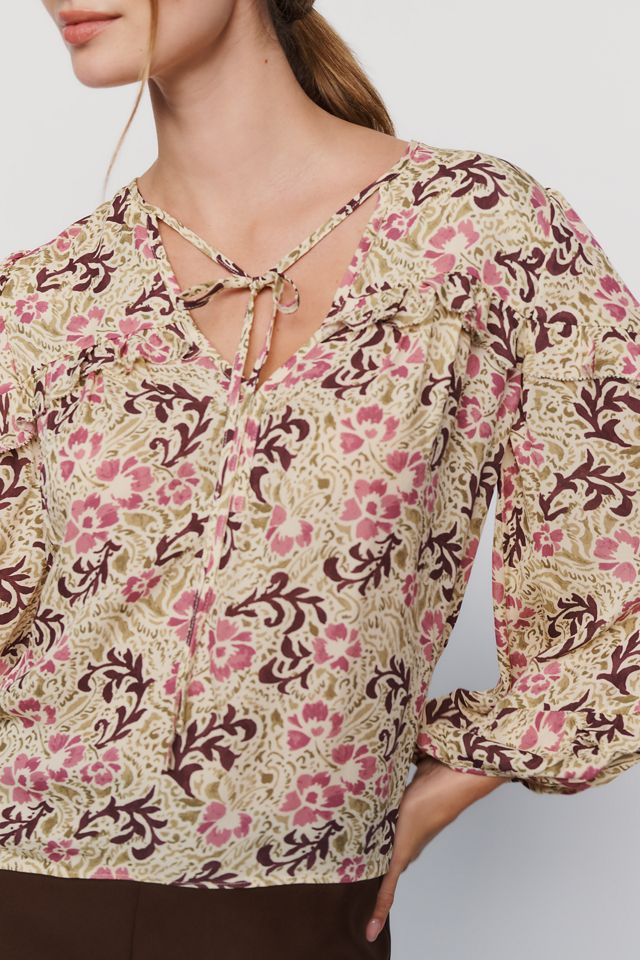 Rebecca Taylor Charlotte Ruffled V-Neck Blouse #3