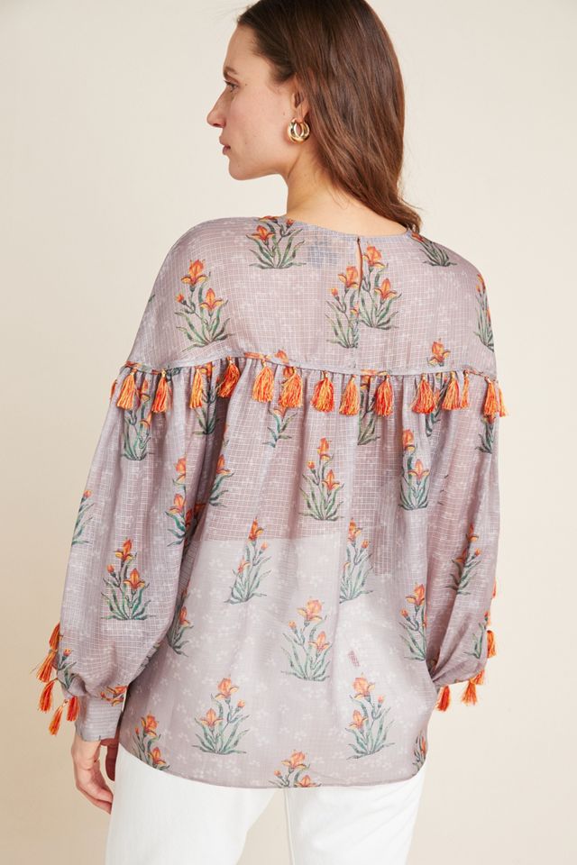 Sachin & Babi Acacia Tasseled Blouse #1