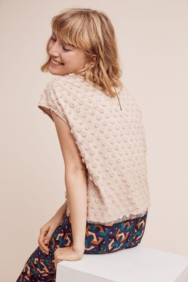 Dot Mosaic Mockneck Top #3