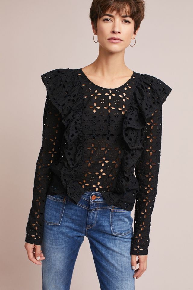 Ruffled Eyelet Blouse #1