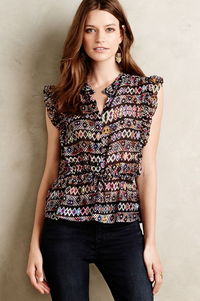 Ruffled Peplum Top | Anthropologie