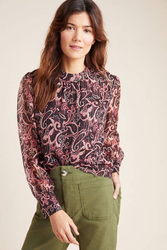 Mae Shimmer Blouse | Anthropologie