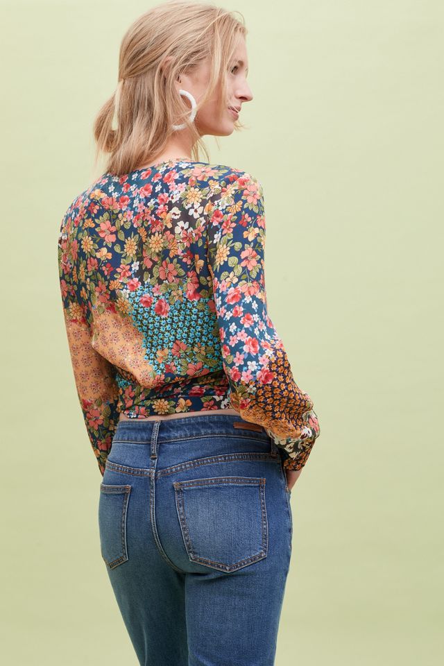 Floral Patchwork Wrap Top #3