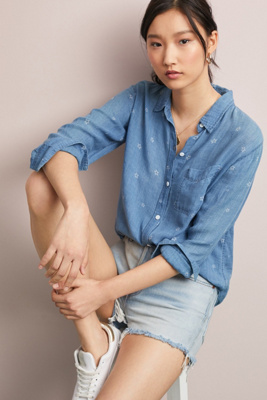 Rails Ingrid Chambray Buttondown In Blue